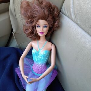 Mattel 2012 Barbie  Doll with Turquoise and Purple Dress
